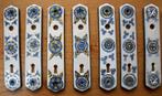 7Sleutelplaten Limoge-porcelain(handgeschilderd)+deurkrukken, Antiek en Kunst, Ophalen of Verzenden