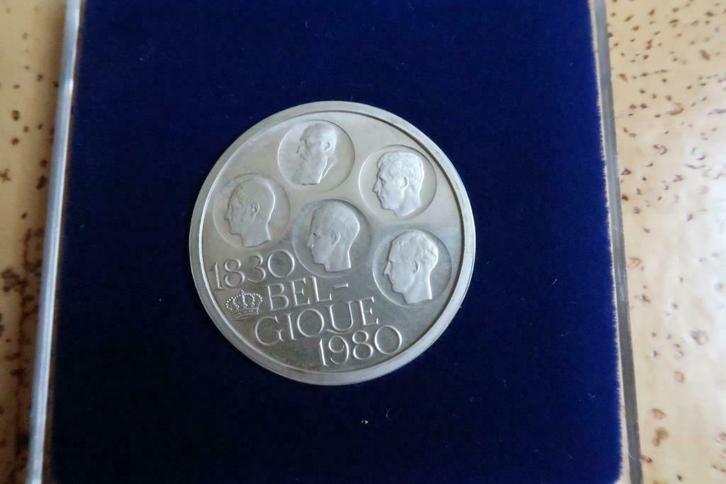 Munten : 150 Jaar onafhankelijkheid – 500 Frank – in doosje, Postzegels en Munten, Munten | België, Setje, Zilver, Zilver, Ophalen of Verzenden
