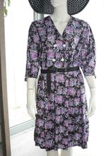 Vintage gebloemde jurk 100% katoen, Kleding | Dames, Jurken, Maat 38/40 (M), MET, Ophalen of Verzenden, Knielengte
