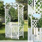 Arche de jardin en bois avec portillon arche en bois BLANC, Jardin & Terrasse, Jardin & Terrasse Autre, Envoi, Neuf