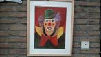 Koning Clown eigen werk met acrylverf geschilderd, Antiek en Kunst, Ophalen