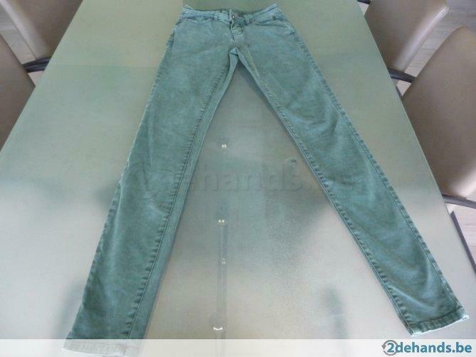 Donkergroene skinny jeans meisjes, Kinderen en Baby's, Kinderkleding | Maat 104, Gebruikt, Meisje, Broek, Ophalen of Verzenden