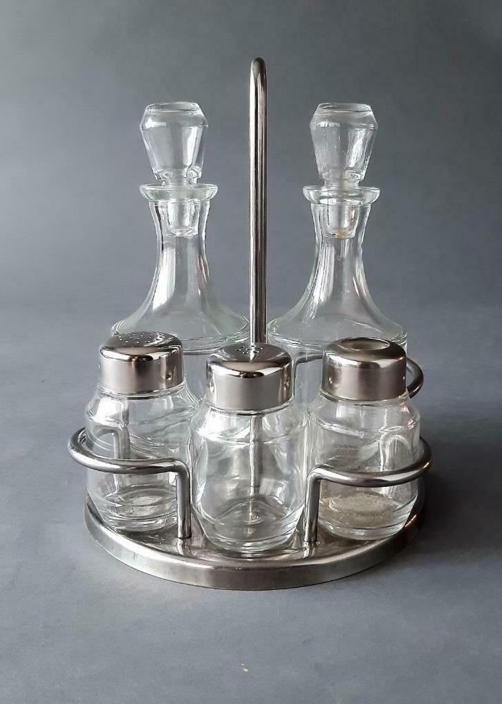 Service olie azijn zout peper, Huis en Inrichting, Keuken | Keukenbenodigdheden, Zo goed als nieuw, Ophalen of Verzenden