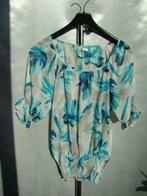 Blouse in Turquoise/Beige maat S., Nieuw, Blauw, Maat 36 (S), Verzenden