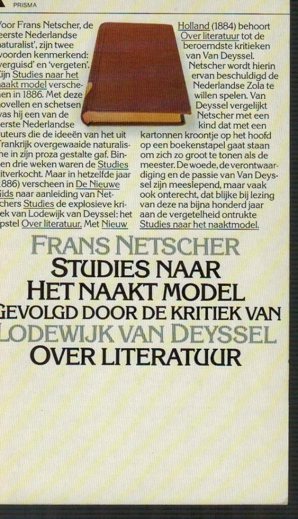 Studies naar het naakt model, Frans Netscher + Over literat, Boeken, Literatuur, Zo goed als nieuw, België, Ophalen of Verzenden