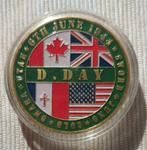 D-Day 6.6.1944/America’s Guard of Honour - Gold Plated Coin, Envoi