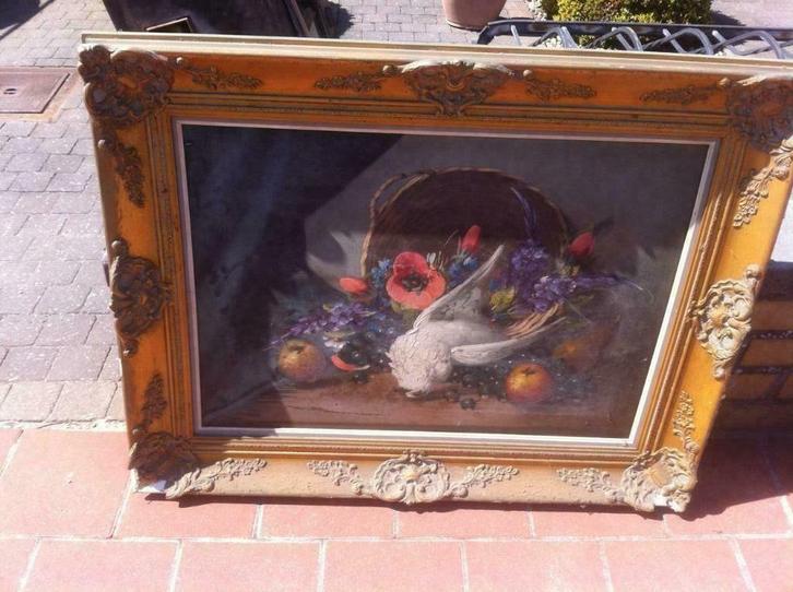stilleven op doek - 50 op 70 cm, Antiek en Kunst, Kunst | Schilderijen | Klassiek, Ophalen
