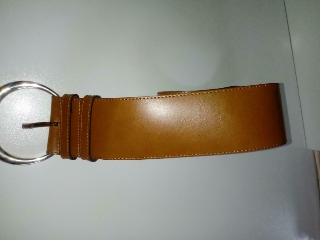 Lederen riem camelkleur 90 cm, Ophalen of Verzenden