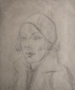 houtskooltekening Paul Joostens (1889-1960) Movie star, Antiek en Kunst, Ophalen of Verzenden