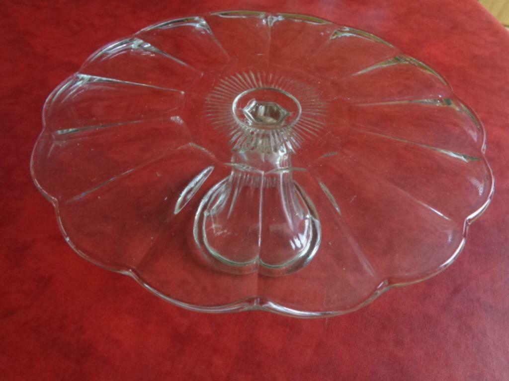 Plat à tarte sur pied pour tarte ou autre Vintage, Maison & Meubles, Cuisine | Vaisselle, Enlèvement ou Envoi, Verre, Utilisé