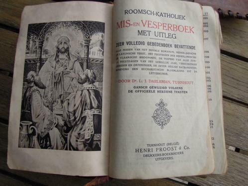 kerkboek - mis- en vesperboek uitg Henri Proost N 61 - 1939, Antiquités & Art, Antiquités | Objets religieux, Enlèvement ou Envoi