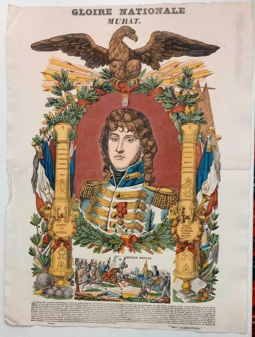 [Epinal Pellerin] Gloire Nationale Murat - Slag bij Eylau, Antiek en Kunst, Kunst | Litho's en Zeefdrukken, Ophalen of Verzenden