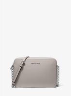 Michael Kors - Jet Set Large Saffiano Leather Crossbody Bag, Ophalen of Verzenden, Nieuw, Grijs, Handtas