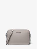 Michael Kors - Jet Set Large Saffiano Leather Crossbody Bag, Sac à main, Enlèvement ou Envoi, Gris, Neuf