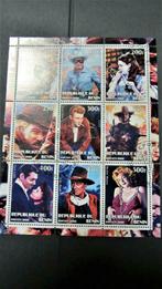 POSTZEGELS OP BLAADJE- HOLLYWOOD LEGENDES, Postzegels en Munten, Ophalen of Verzenden, Gestempeld, Overige thema's