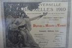 EXPOSITION BRUXELLES 1910 FIRMIN BAES Diplôme