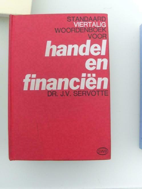 JV Servotte Standaard 4talig woordenboek Handel en financien, Livres, Dictionnaires, Comme neuf, Néerlandais, Autres éditeurs