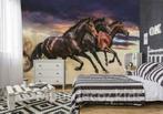 Paarden behang fotobehang, Kan ook op maat * Muurdeco4kids, Ophalen of Verzenden, Minder dan 10 m²