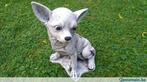 Chihuahua en pierre patinée, Jardin & Terrasse, Statues de jardin, Animal, Pierre, Enlèvement ou Envoi, Neuf