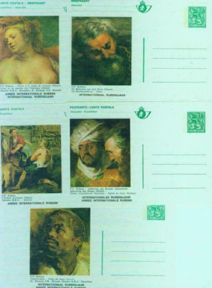 Année 1977 : cartes postales CA10-CA14/BK10-BK14 - P.P. Rube, Postzegels en Munten, Postzegels | Europa | België, Ophalen of Verzenden