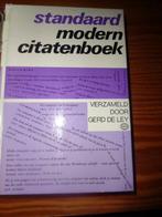 Modern citatenboek - Gerd De Ley, Ophalen of Verzenden