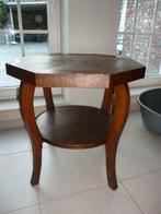 Ancienne table basse en bois octag vintage réparation néces, Antiquités & Art, Curiosités & Brocante, Enlèvement ou Envoi