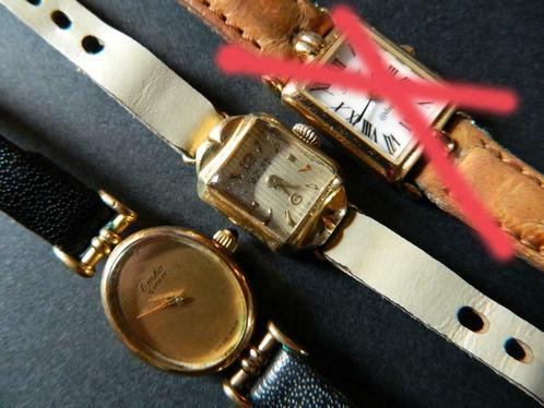 Vergulde dameshorloges Vintage klokken, Verzamelen, Overige Verzamelen, Gebruikt, Verzenden
