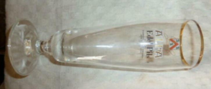 #A bier glas ALFA EDEL PILS Sedert 1870, Collections, Verres & Petits Verres, Neuf, Verre à bière, Enlèvement ou Envoi