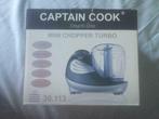 Keukenrobot Mini Chopper Turbo Captain Cook, Electroménager, Mélangeurs de cuisine, Comme neuf, Enlèvement ou Envoi