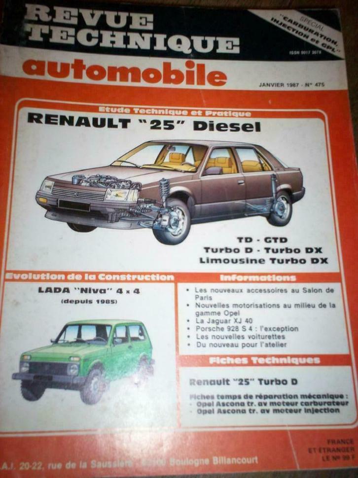 RTA 475 Renault 25 Diesel- Evolution Lada Niva 85, Boeken, Auto's | Boeken, Zo goed als nieuw, Renault, Ophalen of Verzenden