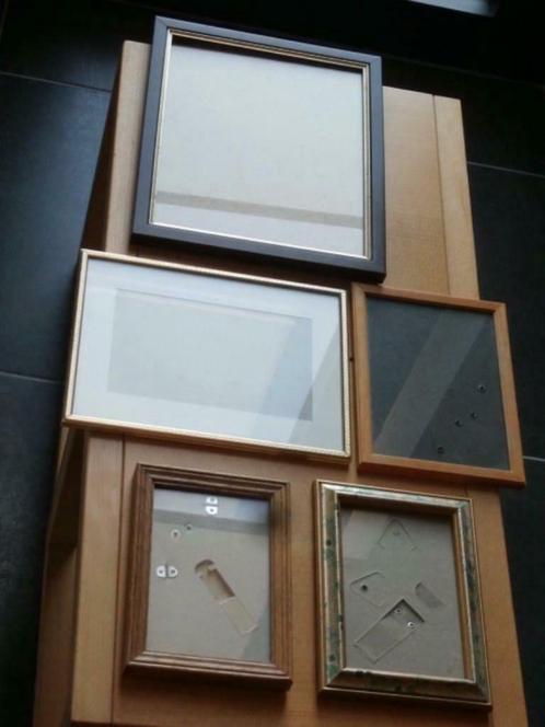 Lot de cadres photo (5pcs), Maison & Meubles, Accessoires pour la Maison | Cadres, Utilisé, Moins de 50 cm, Moins de 50 cm, Bois