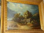 THEODORE FOURMOIS °1814-1871 cavaliers paysage huile/toile, Antiquités & Art, Enlèvement