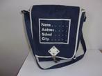 vintage schooltas, Handtassen en Accessoires, Tassen | Schooltassen, Schoudertas, Blauw, Gebruikt, Minder dan 30 cm