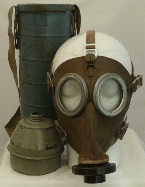 Gasmasker, België / Belgisch, type: L.702, maat: 2, 1939.(3), Collections, Objets militaires | Seconde Guerre mondiale, Autres