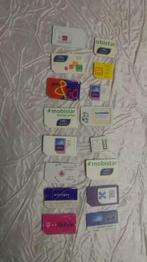 Vintage 16 Cartes Sim utilisées usagées perimées bloquées, Télécoms, Utilisé, Enlèvement ou Envoi