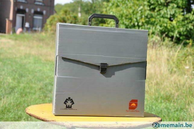 §  valisette  pour vinyle 33 tours  grise vintage, Diversen, Overige Diversen, Gebruikt, Ophalen of Verzenden