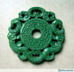 Antieke groene Jade Keizerlijke Begrafenis Amulet