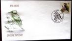 FIRST DAY COVER- VOGELS VAN BUZIN- DE GROENE SPECHT, Ophalen of Verzenden, Gestempeld, Dier of Natuur