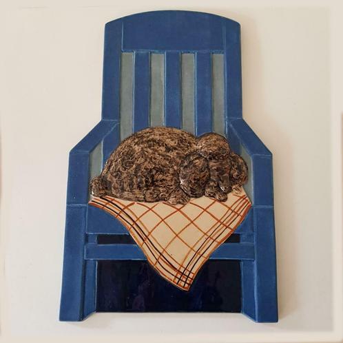 Wandplaat in keramiek Margareta Hennix, Zweden, Antiek en Kunst, Antiek | Keramiek en Aardewerk, Ophalen of Verzenden