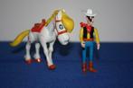 Jolly Jumper en Lucky Luke ( als nieuw ) 10 cm hoog, Verzamelen, Ophalen of Verzenden, Overige figuren, Gebruikt, Beeldje of Figuurtje