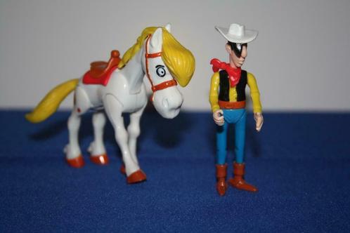 Jolly Jumper en Lucky Luke ( als nieuw ) 10 cm hoog, Verzamelen, Stripfiguren, Gebruikt, Beeldje of Figuurtje, Overige figuren