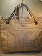 SCHITTERENDE LANVIN-TAS IN BEIGE MASTIC HUID / 2 SCHUIFBANDE, Beige, Overige typen, Ophalen of Verzenden, Zo goed als nieuw