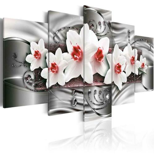 42 Modern Bloemen 5 Luik Canvas Schilderij XXL 200x100 Nieuw, Antiek en Kunst, Kunst | Schilderijen | Modern, Ophalen of Verzenden