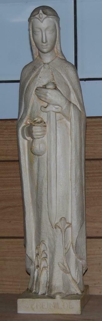 Sainte Sainte Reinilde 60 cm de haut, Antiquités & Art, Antiquités | Objets religieux, Enlèvement ou Envoi