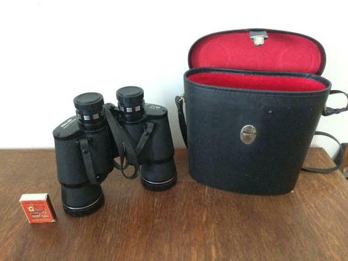 Verrekijker 7 x 50 Pallas JB207 met etui en beschermdoppen, Audio, Tv en Foto, Optische apparatuur | Verrekijkers, Gebruikt, Porro (met knik)
