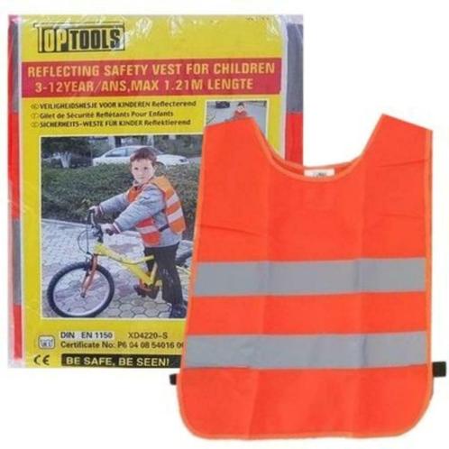 Veiligheidsvest hesje kind oranje actie, Vélos & Vélomoteurs, Accessoires vélo | Vêtements de cyclisme, Neuf, Enfants, Enlèvement ou Envoi