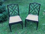 Vintage gecanneleerde stoelen, Twee, Gebruikt, Ophalen of Verzenden, Hout