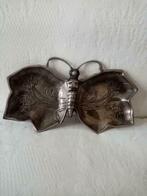 Vide poche papillon art nouveau en étain argenté 22cm, Antiquités & Art, Antiquités | Étain, Enlèvement ou Envoi