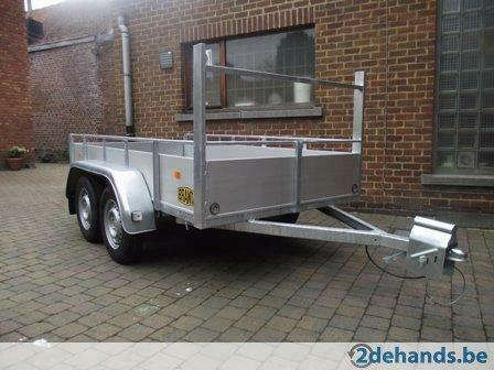 Nieuwe professionele dubbelasaanhangwagen 2,9x1,4m te Aalst, Auto diversen, Auto-accessoires, Nieuw, Ophalen