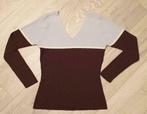 Trui met V-hals (lila / creme / pruim), Kleding | Dames, Truien en Vesten, Ophalen of Verzenden, Gedragen, Maat 36 (S), Paars